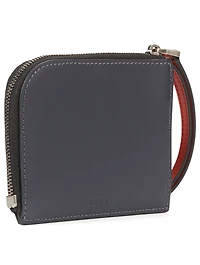 Buckle Colourblock Leather Card Holder