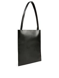 Flat Leather Tote Bag