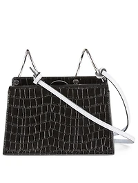 Mini Phoebe Croc-Embossed Leather Crossbody Bag