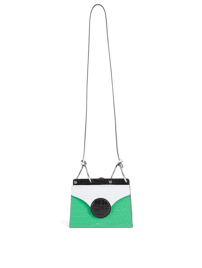 Mini Phoebe Croc-Embossed Leather Crossbody Bag