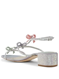 Caterina 40 Crystal Satin Heeled Sandals