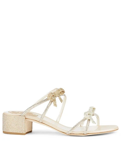 Caterina 40 Crystal Satin Heeled Sandals