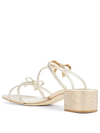 Caterina 40 Crystal Satin Heeled Sandals