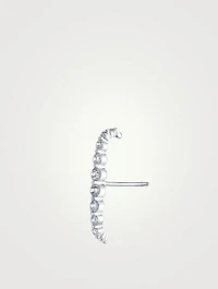 18K Gold Floating Diamond Lobe Cuff Earring