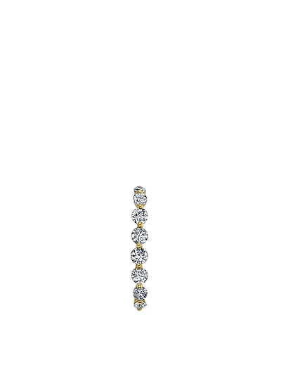 18K Gold Floating Diamond Lobe Cuff Earring