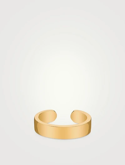 18K Gold Wide Ear Cuff