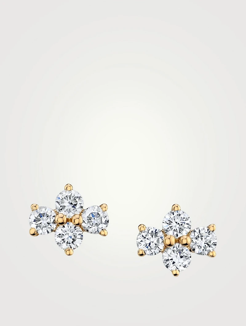 18K Gold Vivi Diamond Stud Earrings