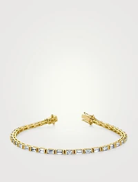 18K Gold Baguette Diamond Bracelet