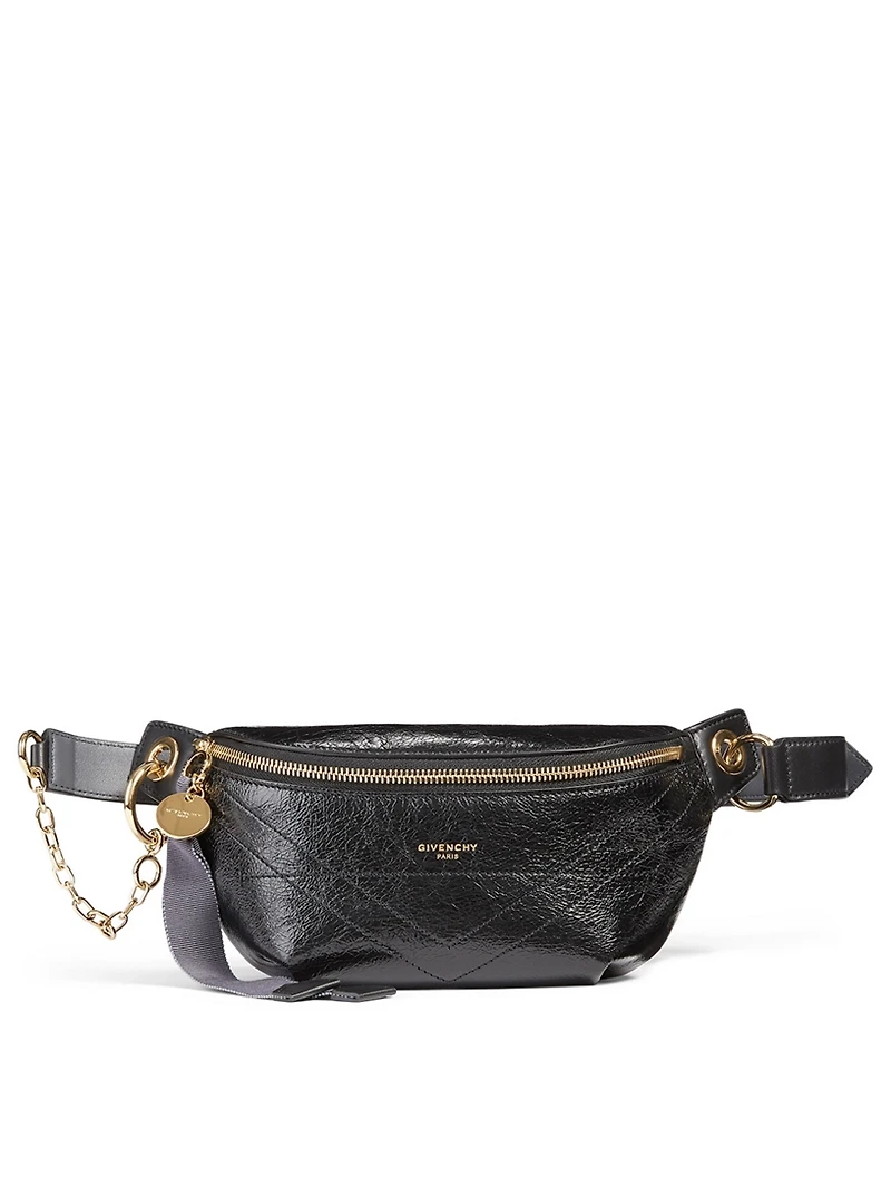 ID Crackling Leather Belt Bag