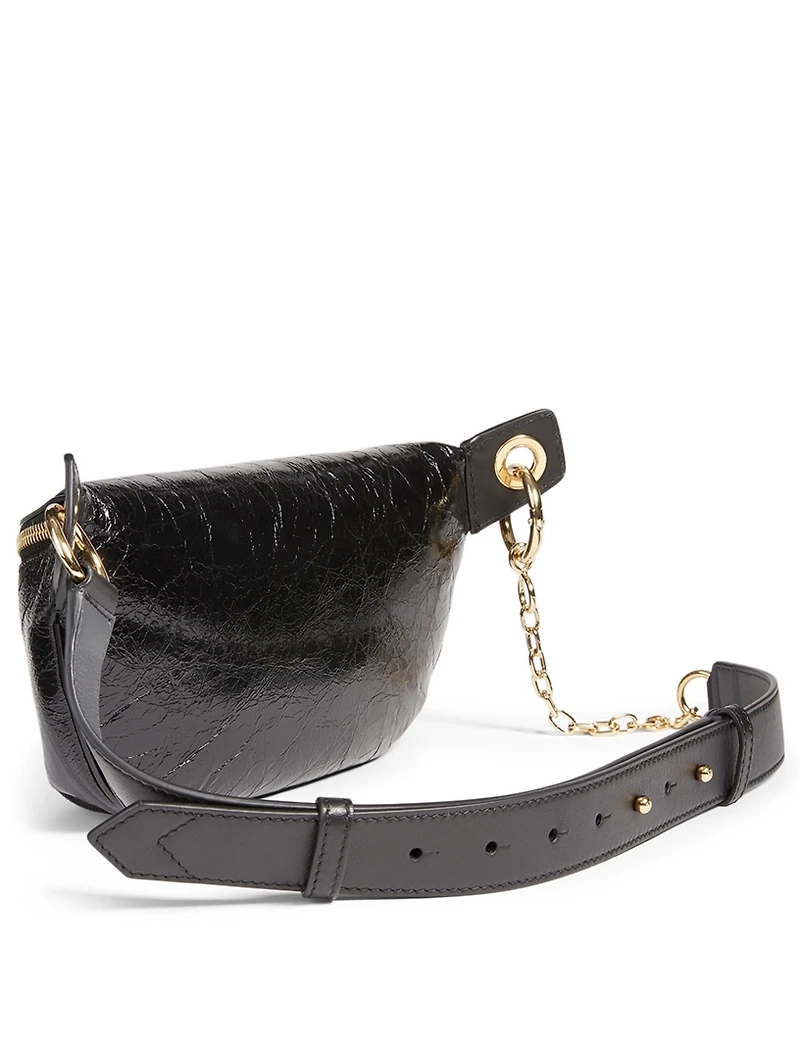 ID Crackling Leather Belt Bag