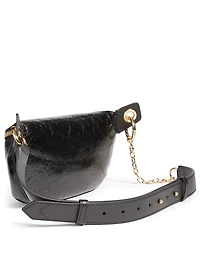 ID Crackling Leather Belt Bag