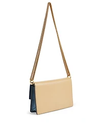 Mini GV3 Leather And Suede Chain Wallet Bag