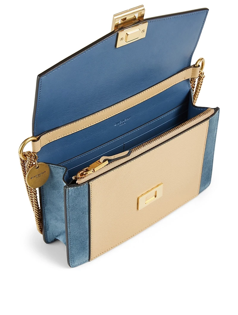 Mini GV3 Leather And Suede Chain Wallet Bag