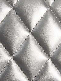B. Metallic Leather Wallet Chain Bag