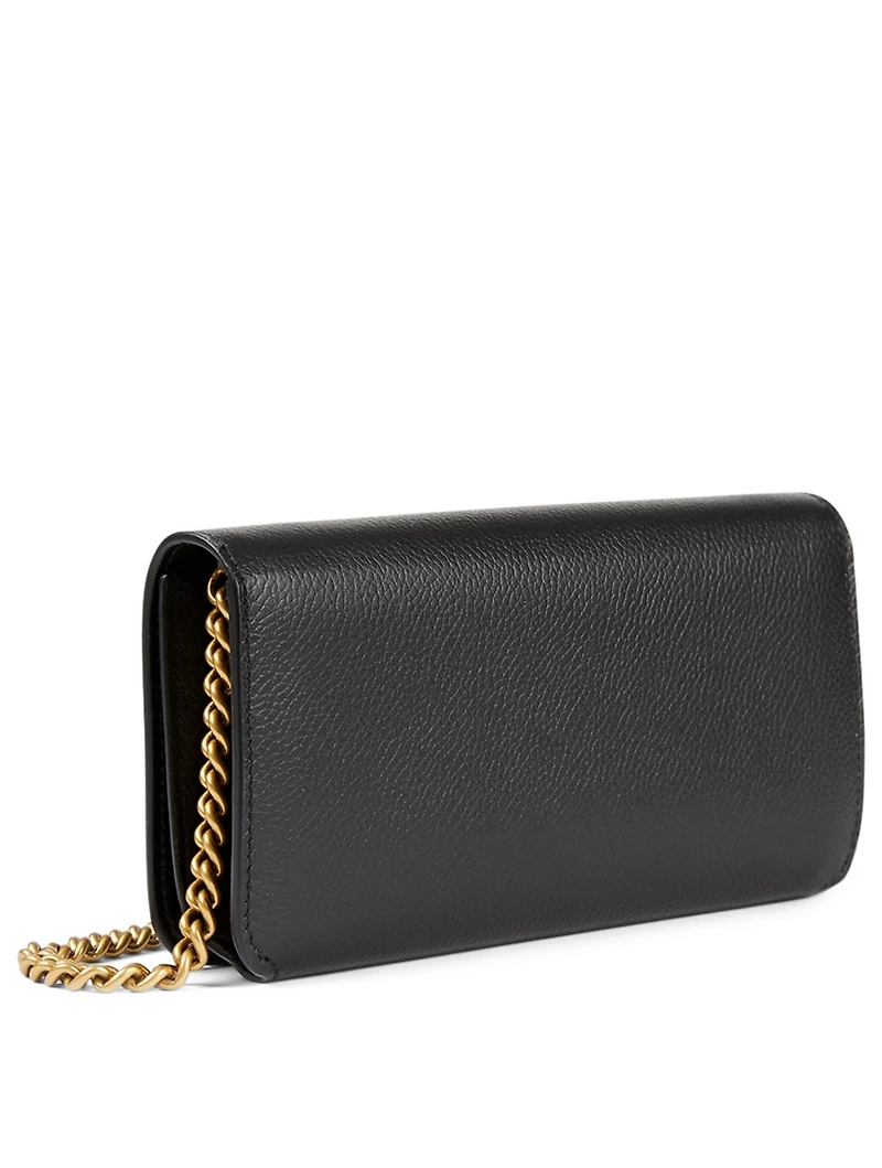 Cash Leather Chain Wallet Bag