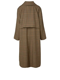 Montella Long Coat Check Print