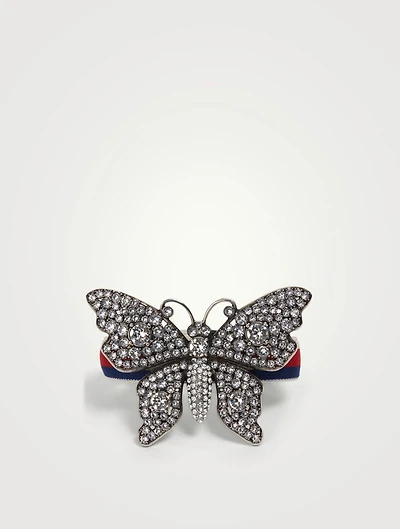 Butterfly Web Bracelet With Crystals