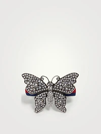 Butterfly Web Bracelet With Crystals