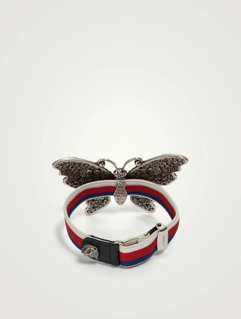 Butterfly Web Bracelet With Crystals