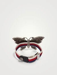 Butterfly Web Bracelet With Crystals