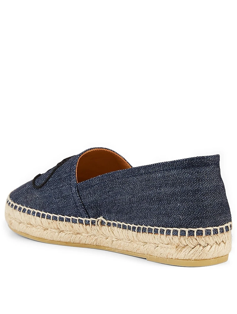 Denim Logo Espadrilles