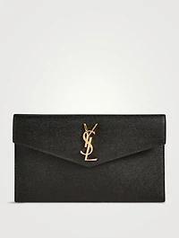 Uptown YSL Monogram Leather Clutch
