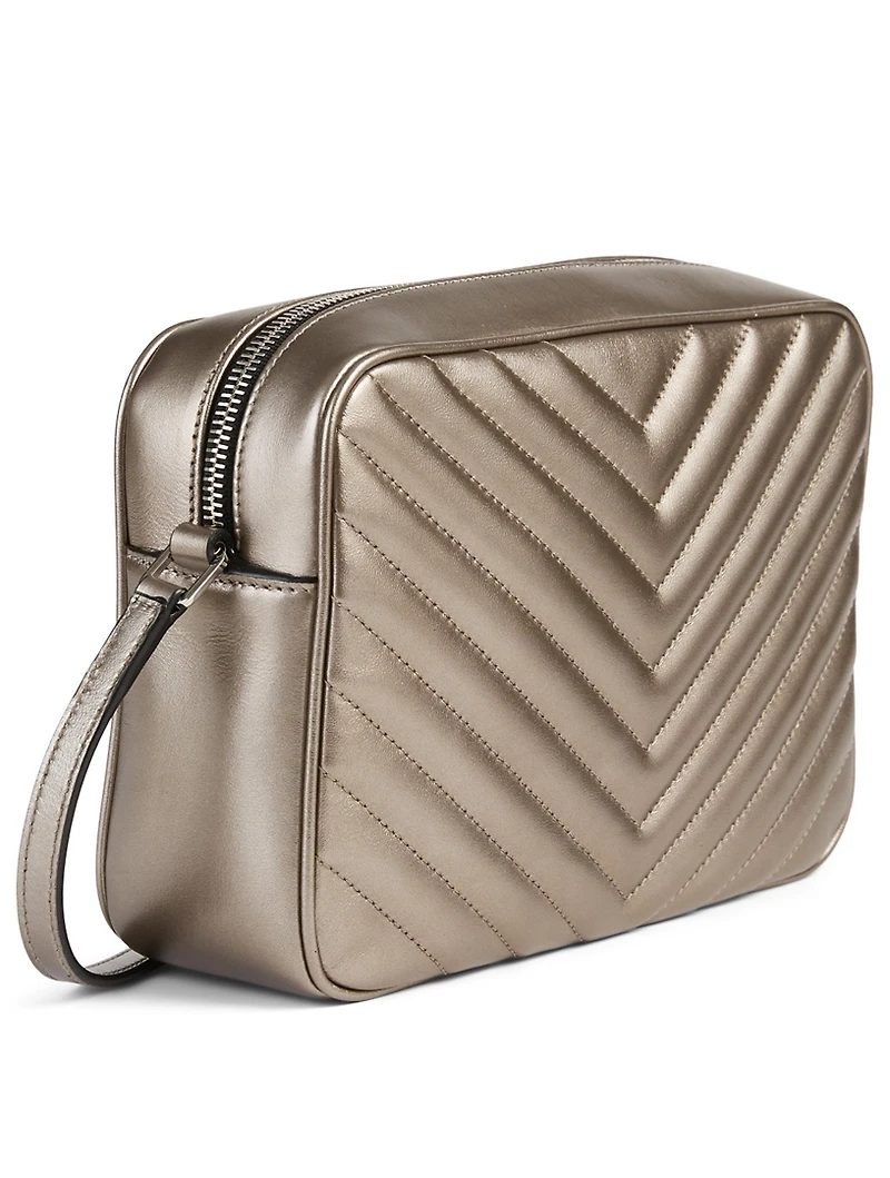 Medium Lou YSL Monogram Metallic Leather Camera Bag