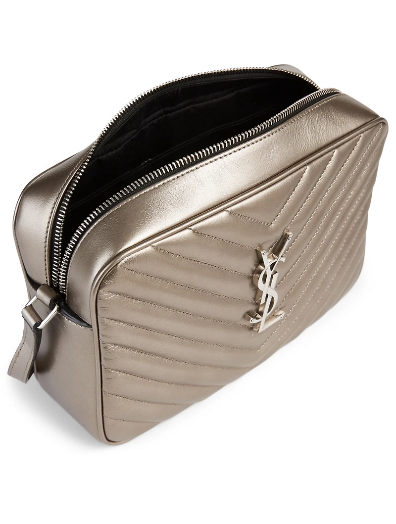 Medium Lou YSL Monogram Metallic Leather Camera Bag