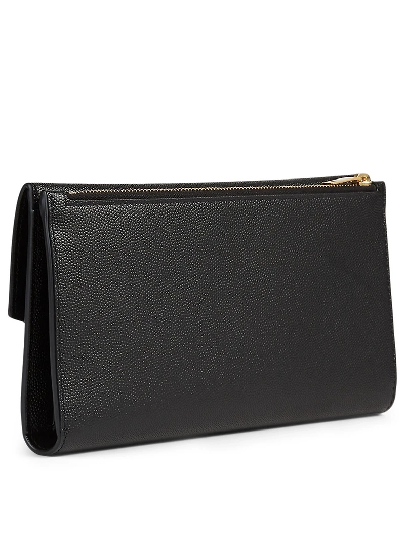 Large Uptown YSL Monogram Leather Wallet