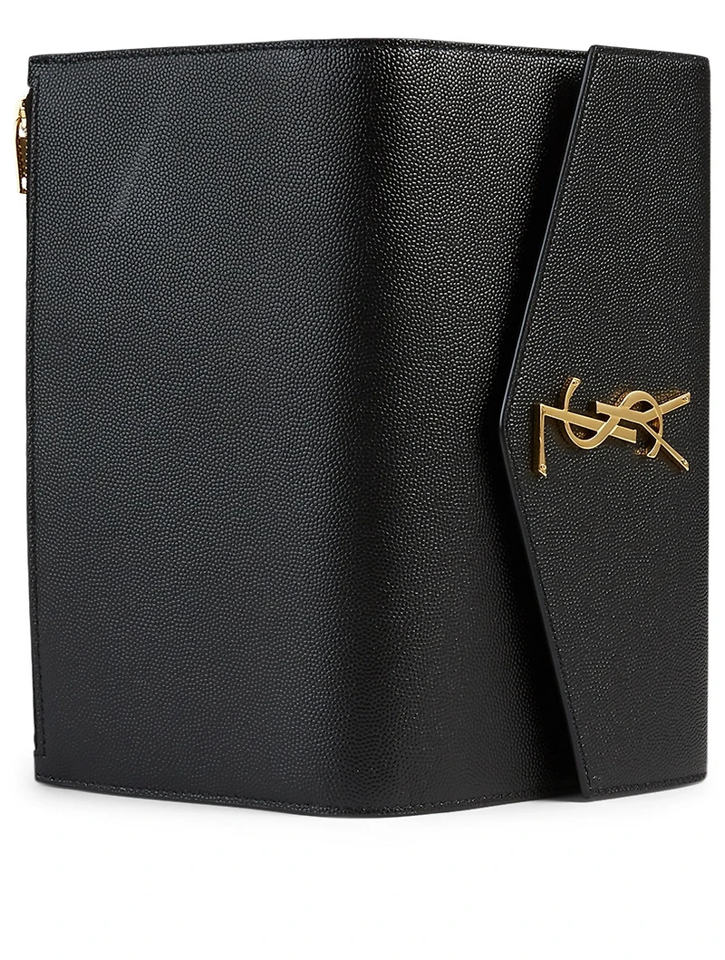 Large Uptown YSL Monogram Leather Wallet