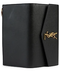Large Uptown YSL Monogram Leather Wallet