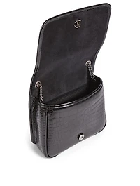 Niki YSL Monogram Croc-Embossed Chain Wallet Bag