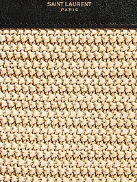 Large Patti YSL Monogram Raffia Tote Bag