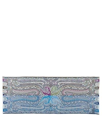 Linen Scarf In Bicolour Paisley Print