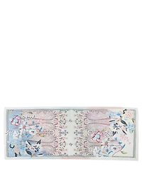 Silk Seersucker Scarf In Floral Print