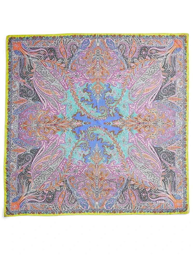 Silk Scarf In Paisley Print
