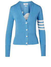 Cotton Whale Icon Intarsia Cardigan