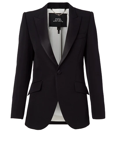 Wool Blazer With Wide Lapel