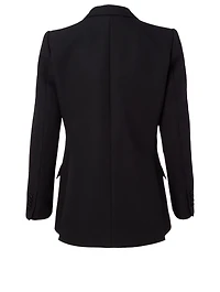 Wool Blazer With Wide Lapel