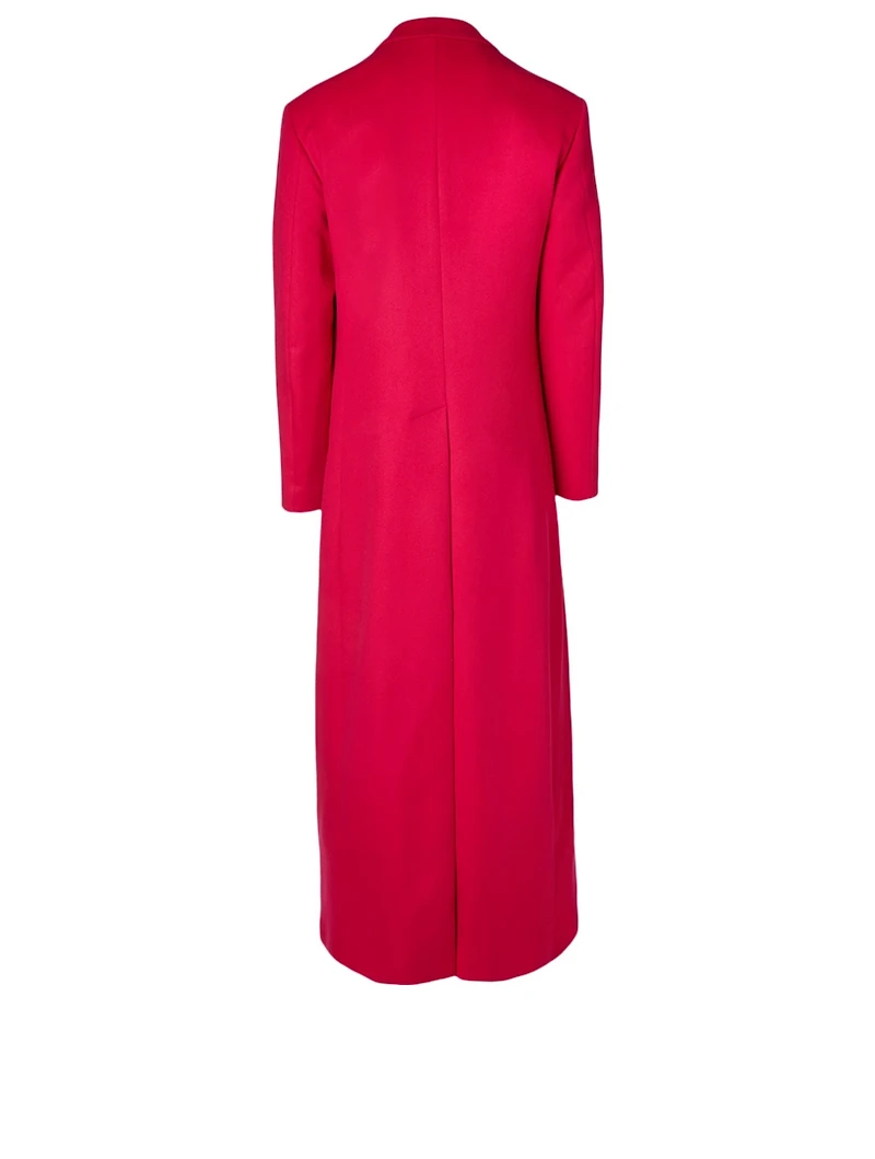 Wool And Cashmere Double-Breasted Long Coat