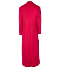 Wool And Cashmere Double-Breasted Long Coat