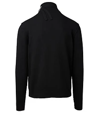 Wool Turtleneck Sweater With Double Straps