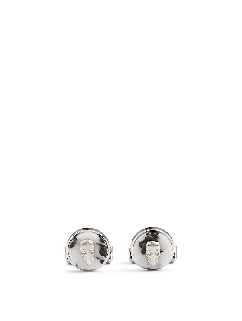 Skull On Stone Cufflinks