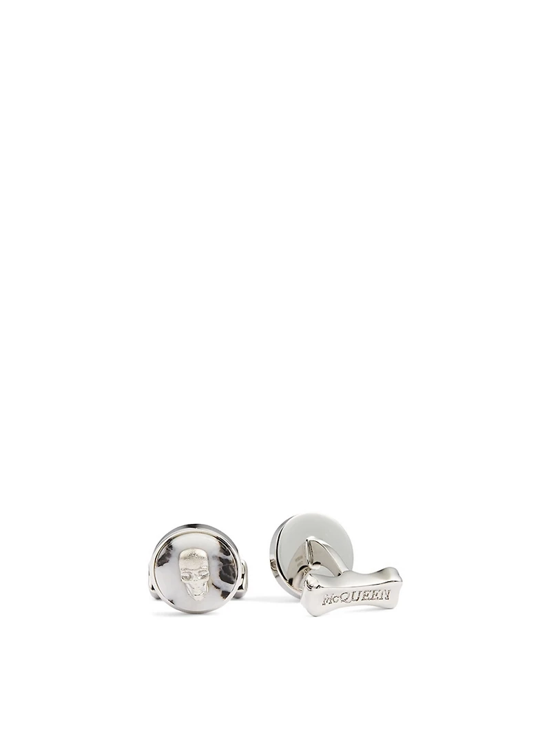 Skull On Stone Cufflinks