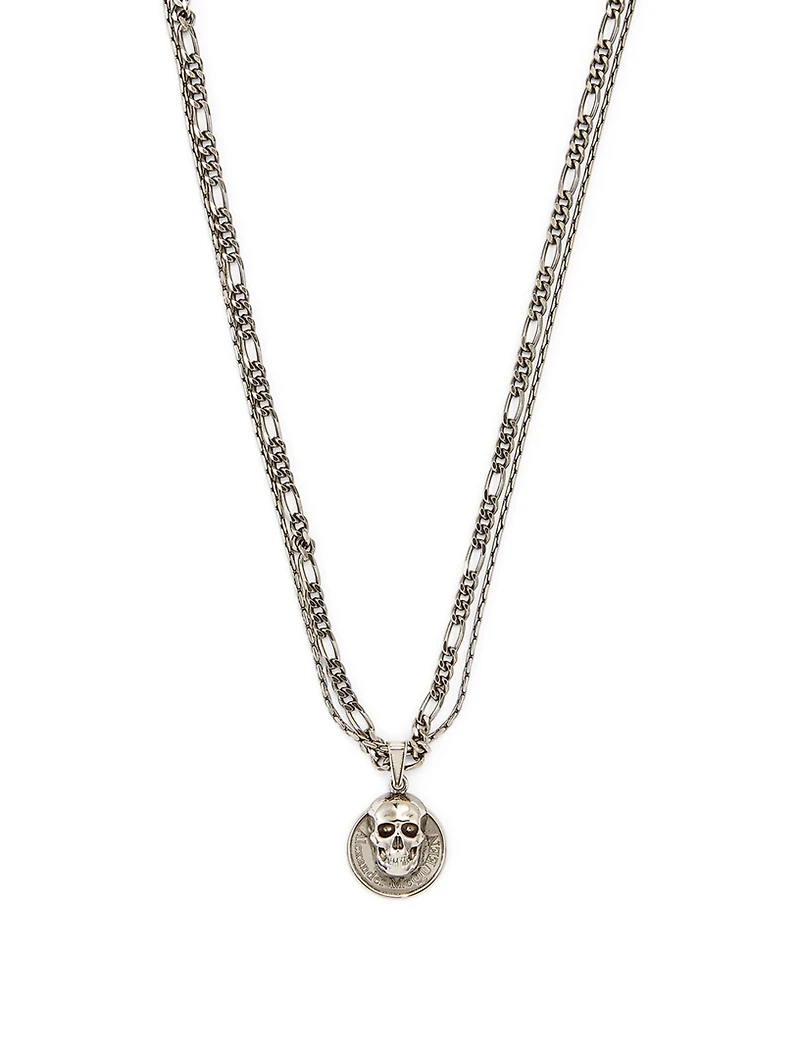 Skull Coin Pendant Necklace