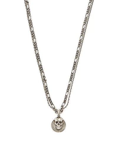 Skull Coin Pendant Necklace