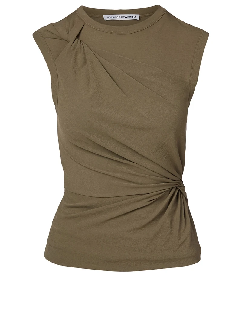 Crepe Twisted Sleeveless Top