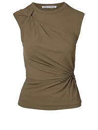 Crepe Twisted Sleeveless Top