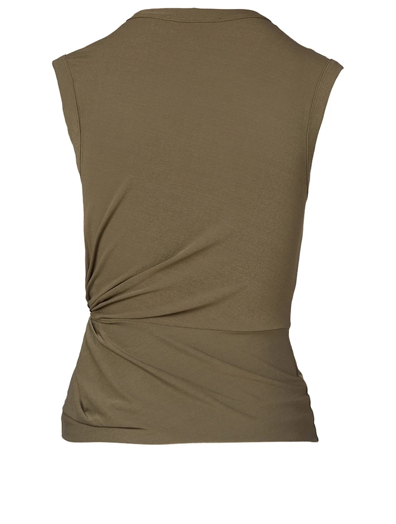 Crepe Twisted Sleeveless Top