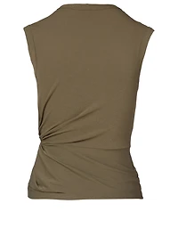 Crepe Twisted Sleeveless Top
